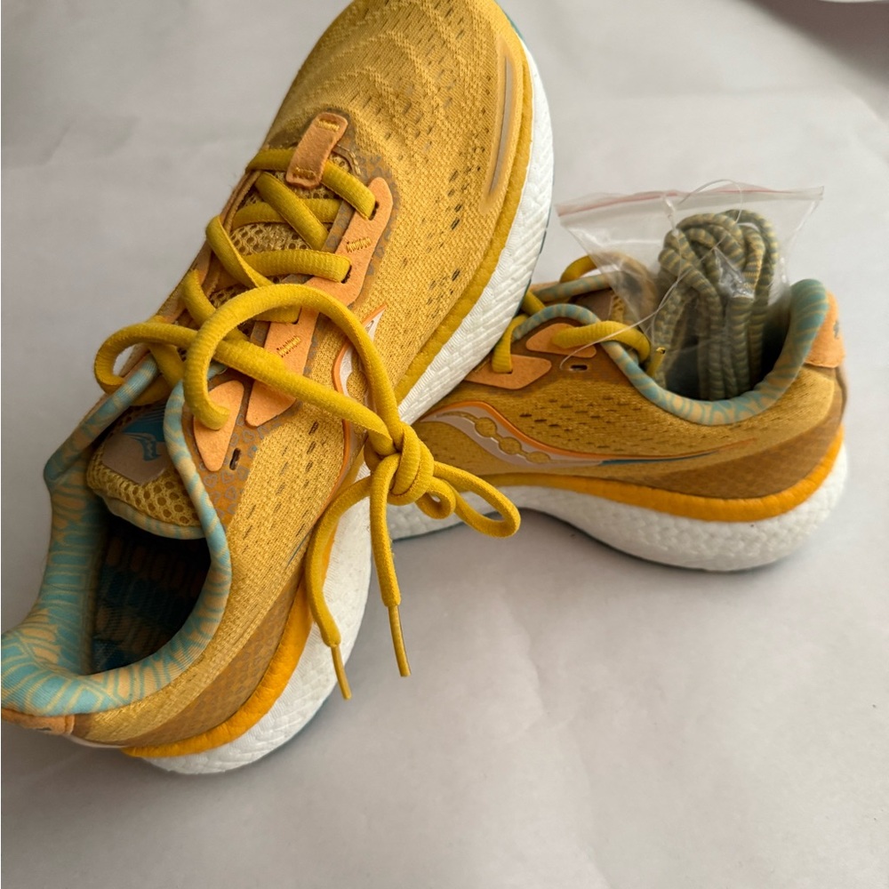 Saucony Vibrant Yellow and Teal Sneakers